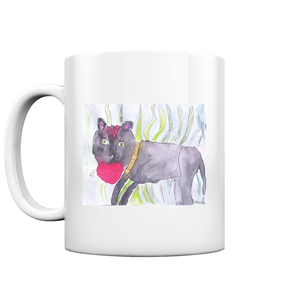 Moritz World: Black Panther - Kinder-Tasse weiß