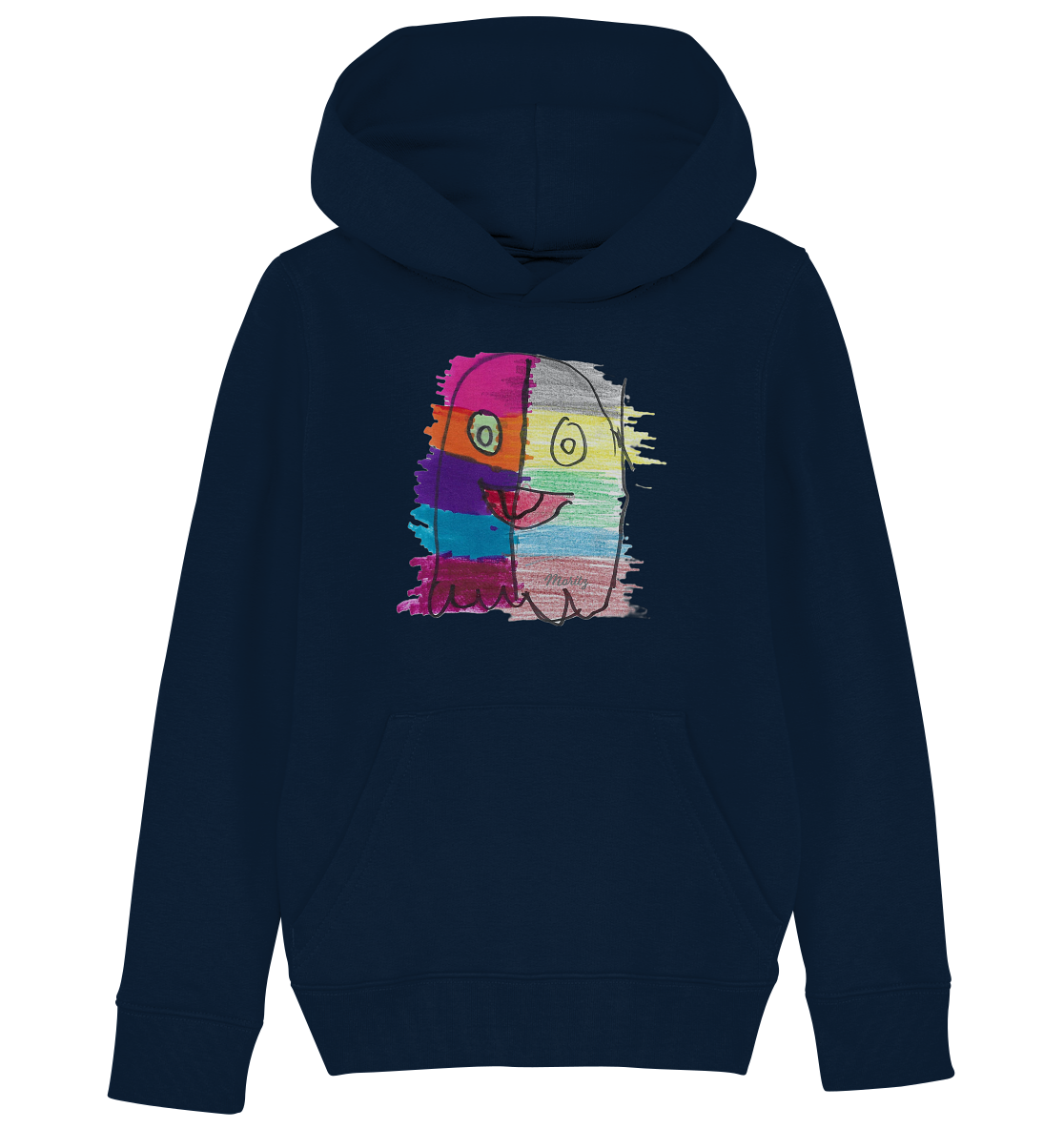 Funny Ghost - Kinder Hoodie/Kapuzenpullover Organic