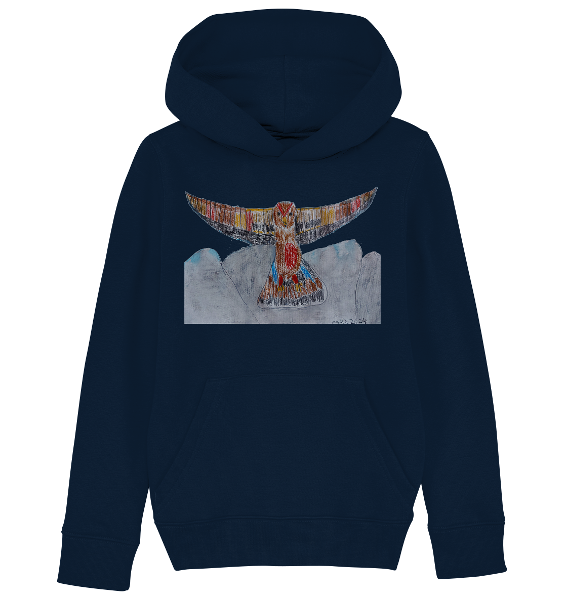 Moritz World: Flying Eagle - Kinder Organic Hoodie Kapuzensweatshirt