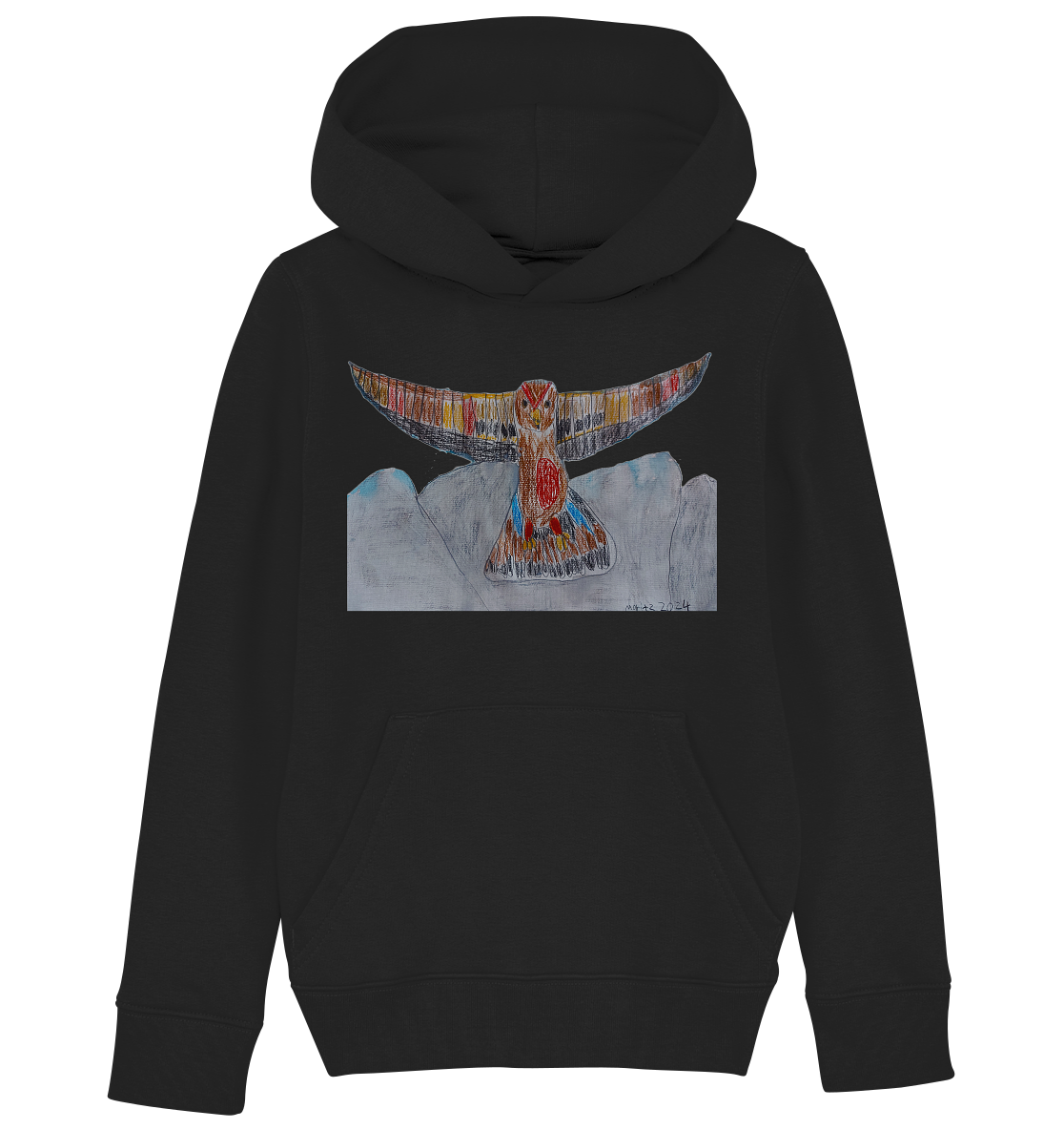 Moritz World: Flying Eagle - Kinder Organic Hoodie Kapuzensweatshirt