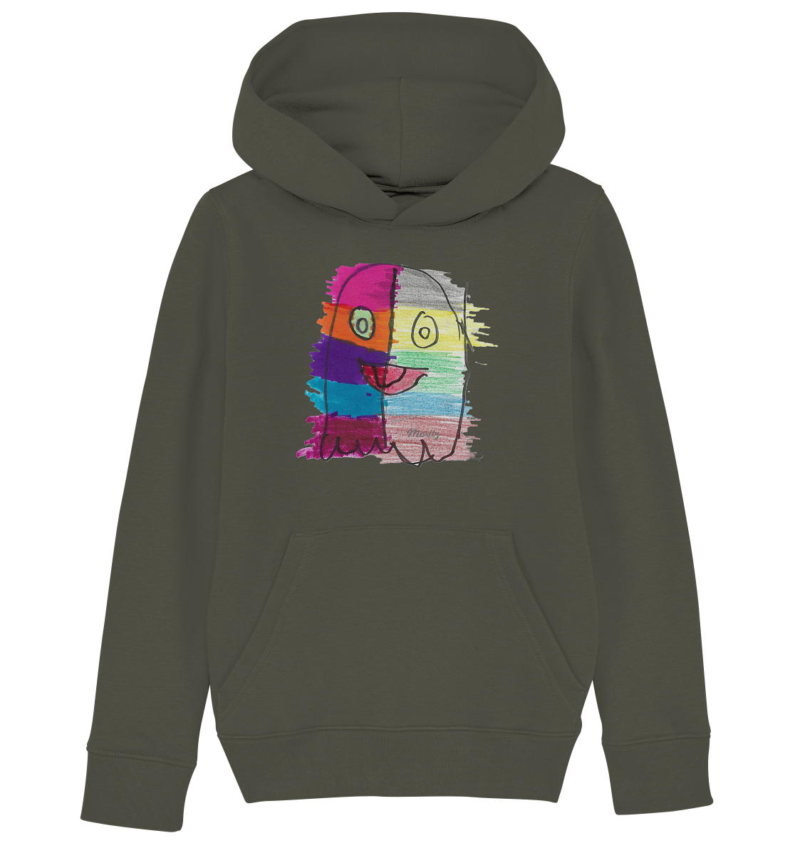 Funny Ghost - Kinder Hoodie/Kapuzenpullover Organic