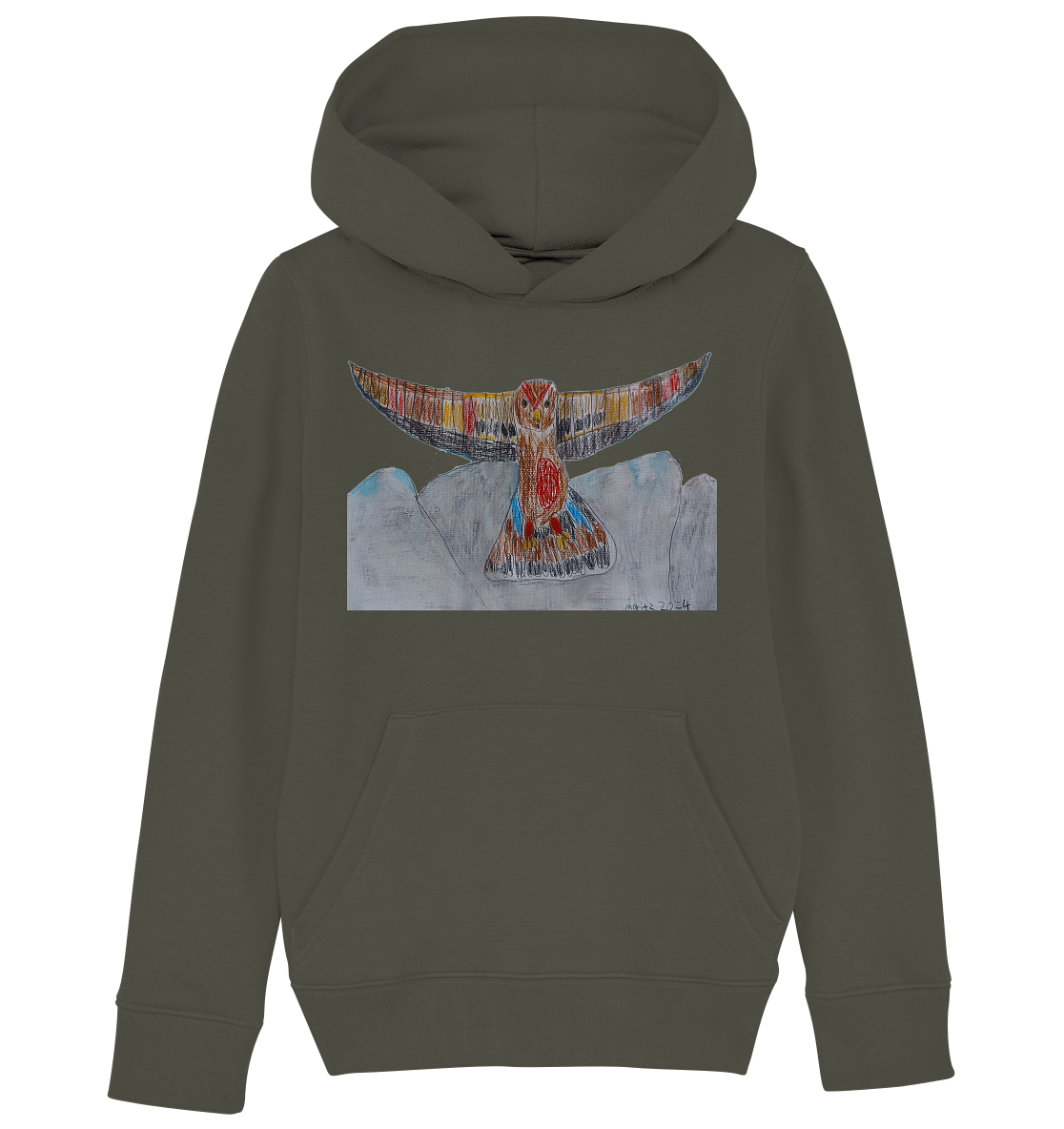 Moritz World: Flying Eagle - Kinder Organic Hoodie Kapuzensweatshirt