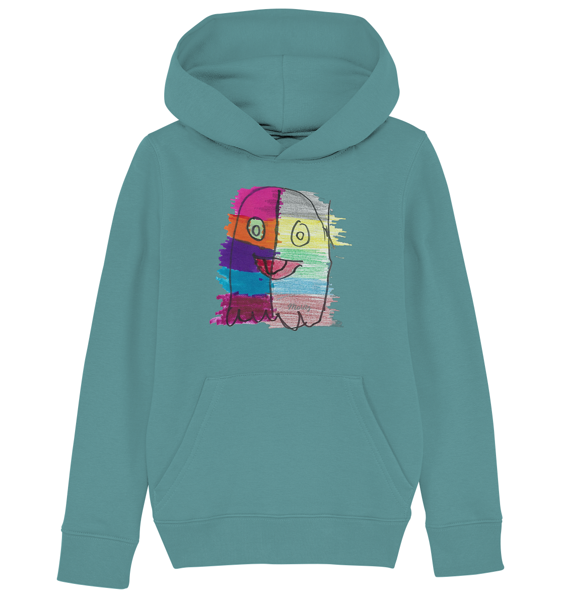 Funny Ghost - Kinder Hoodie/Kapuzenpullover Organic