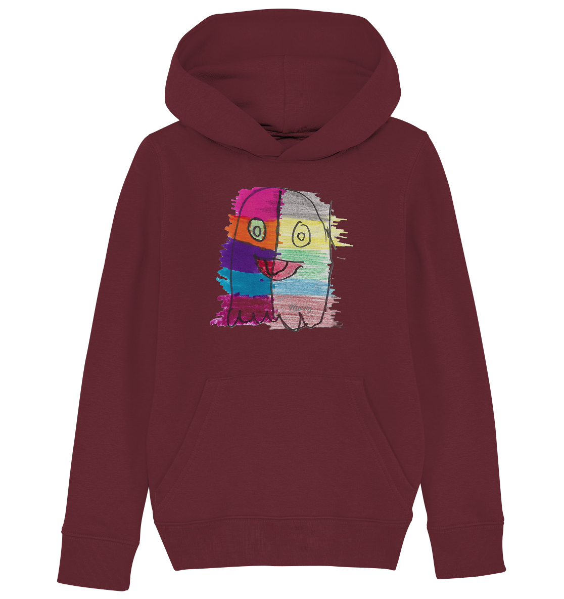 Funny Ghost - Kinder Hoodie/Kapuzenpullover Organic