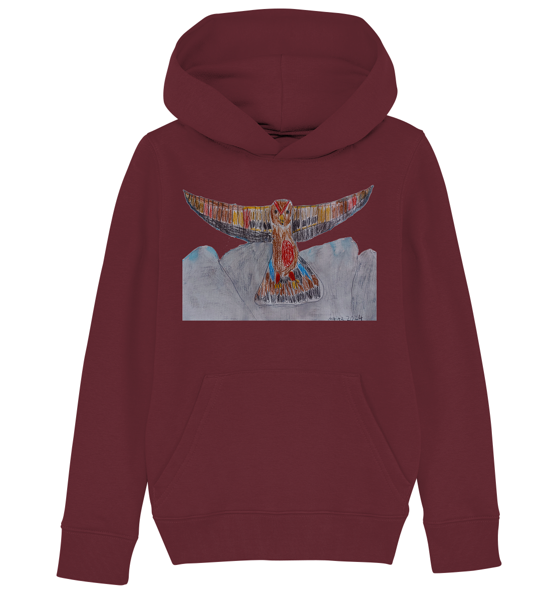 Moritz World: Flying Eagle - Kinder Organic Hoodie Kapuzensweatshirt
