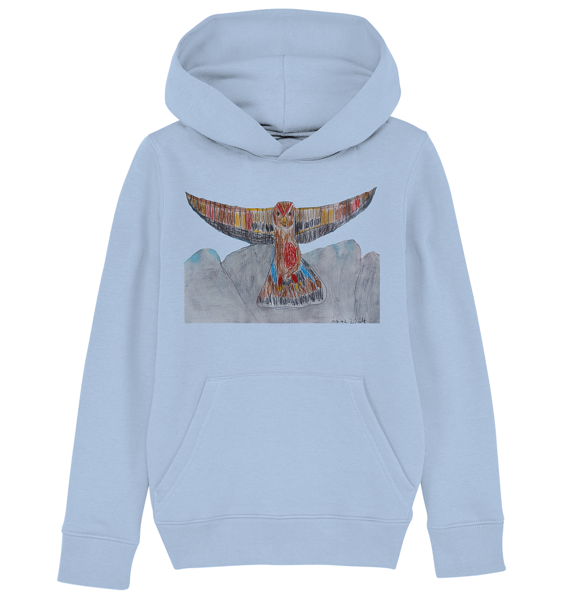 Moritz World: Flying Eagle - Kinder Organic Hoodie Kapuzensweatshirt