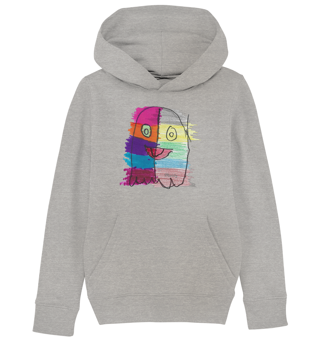 Funny Ghost - Kinder Hoodie/Kapuzenpullover Organic