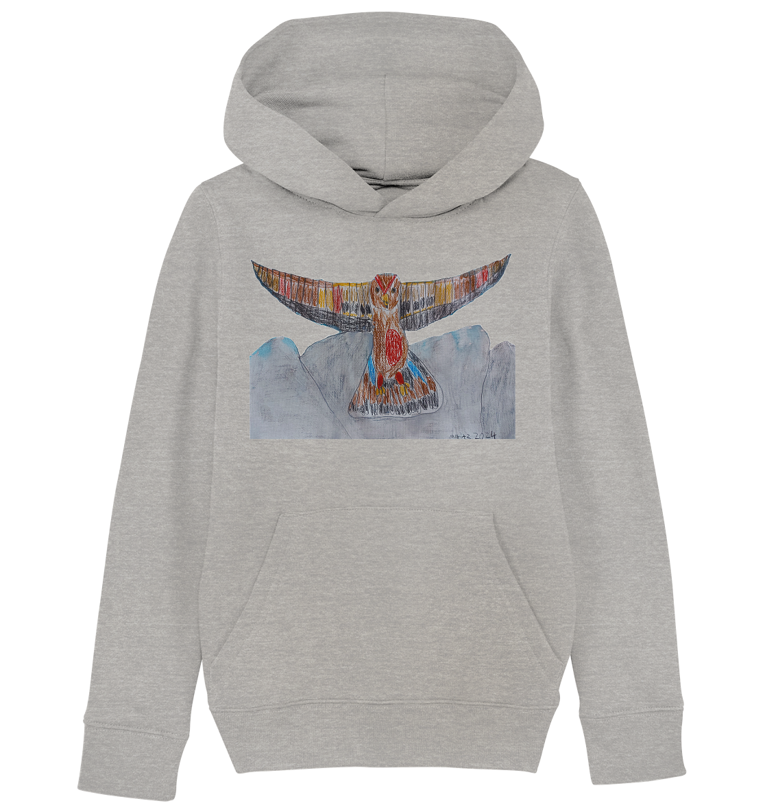 Moritz World: Flying Eagle - Kinder Organic Hoodie Kapuzensweatshirt