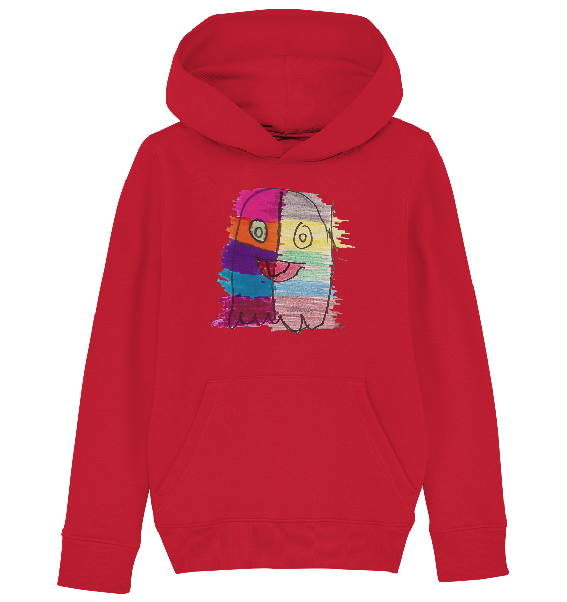 Funny Ghost - Kinder Hoodie/Kapuzenpullover Organic