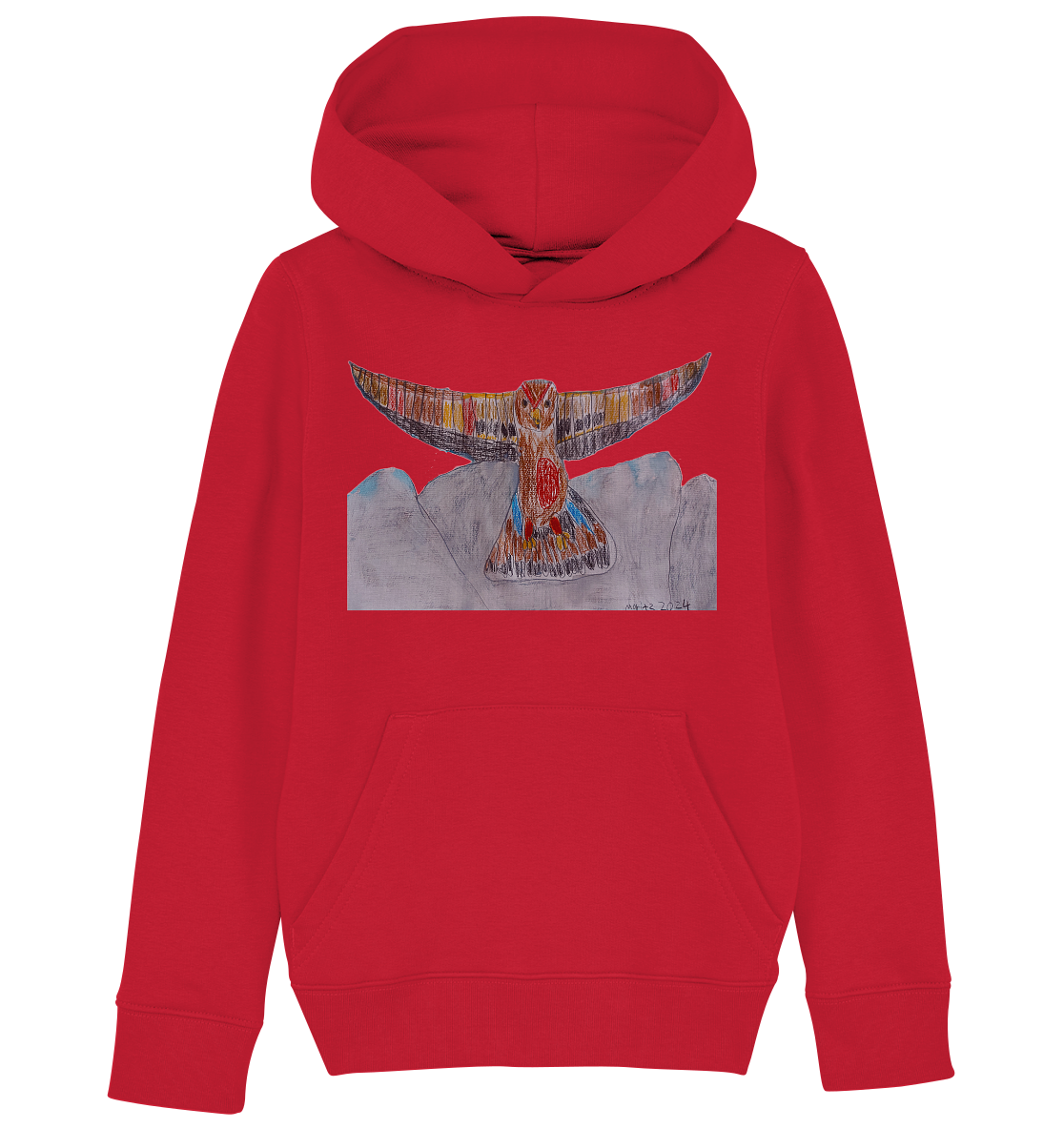 Moritz World: Flying Eagle - Kinder Organic Hoodie Kapuzensweatshirt