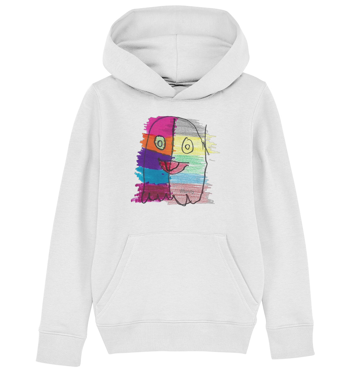 Funny Ghost - Kinder Hoodie/Kapuzenpullover Organic