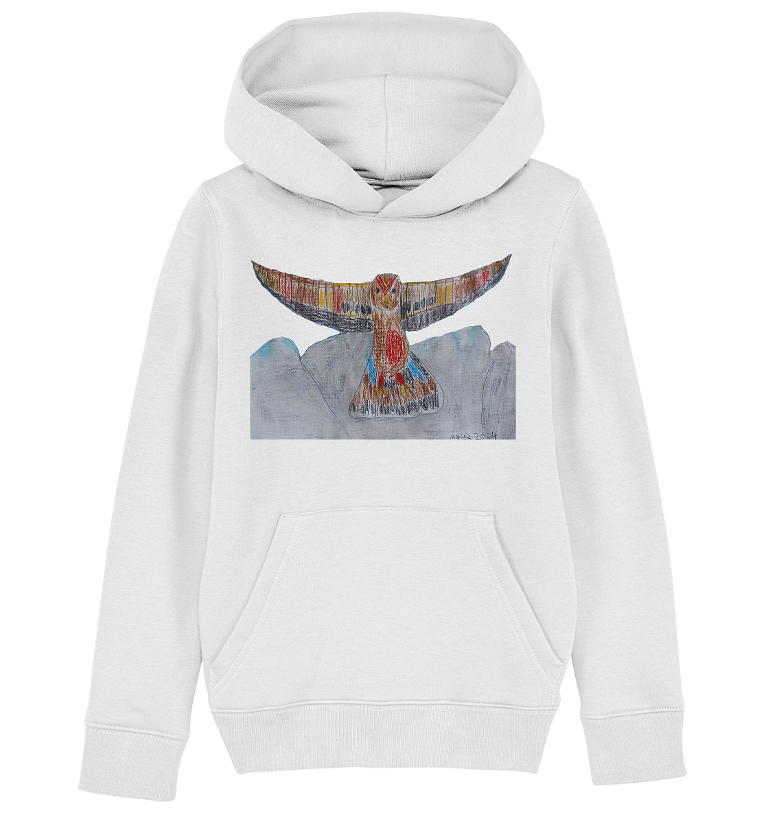 Moritz World: Flying Eagle - Kinder Organic Hoodie Kapuzensweatshirt