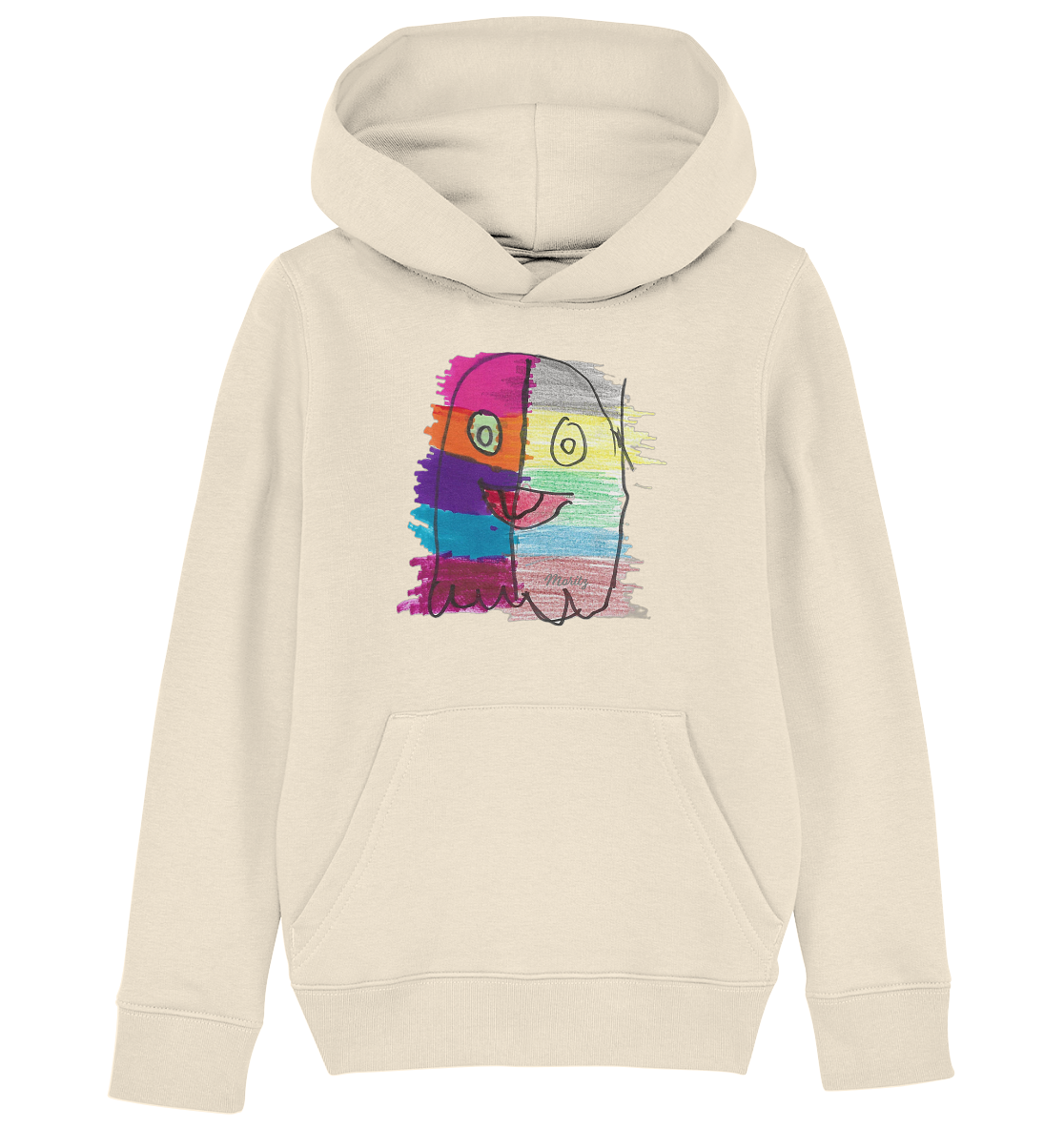Funny Ghost - Kinder Hoodie/Kapuzenpullover Organic
