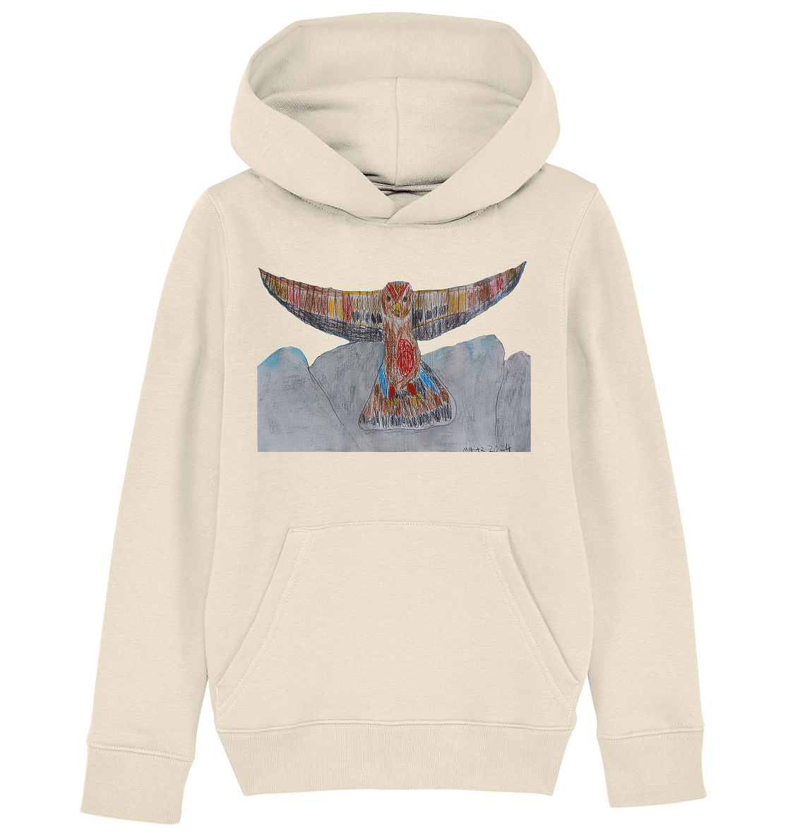 Moritz World: Flying Eagle - Kinder Organic Hoodie Kapuzensweatshirt