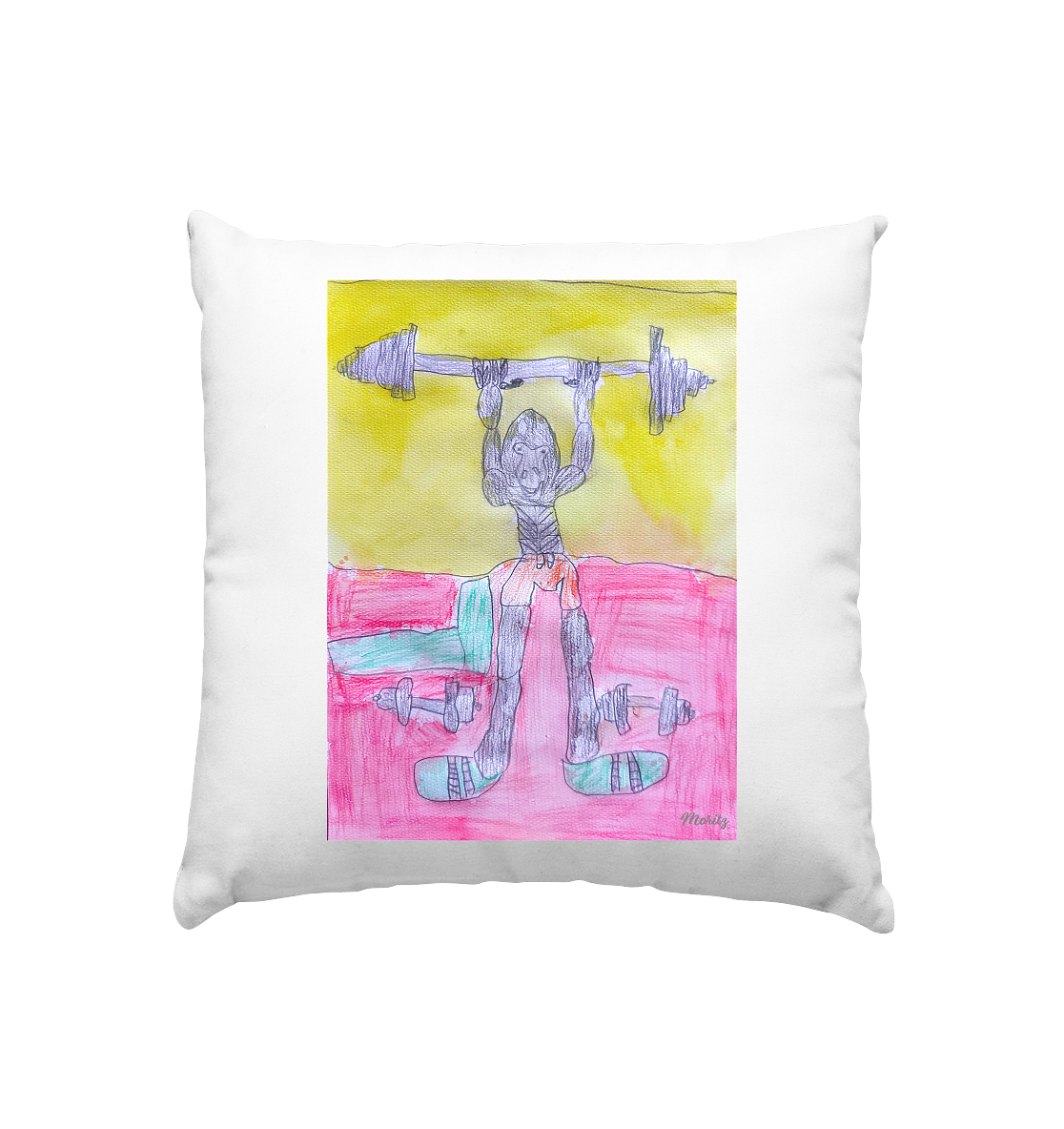 Moritz World: Gorilla Gym - Kissen 40x40cm