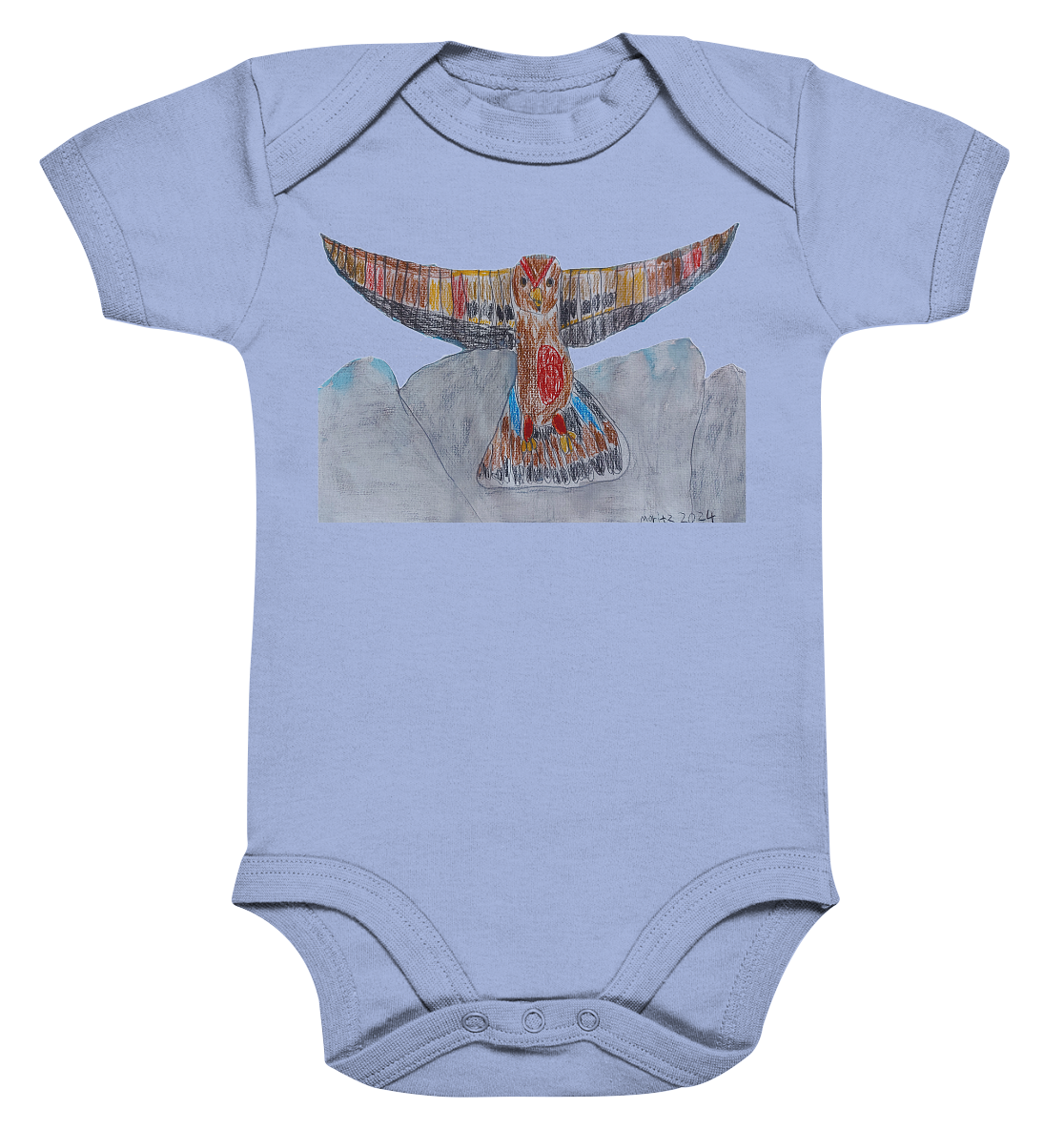 Moritz World: Flying Eagle - Organic Baby Bodysuit
