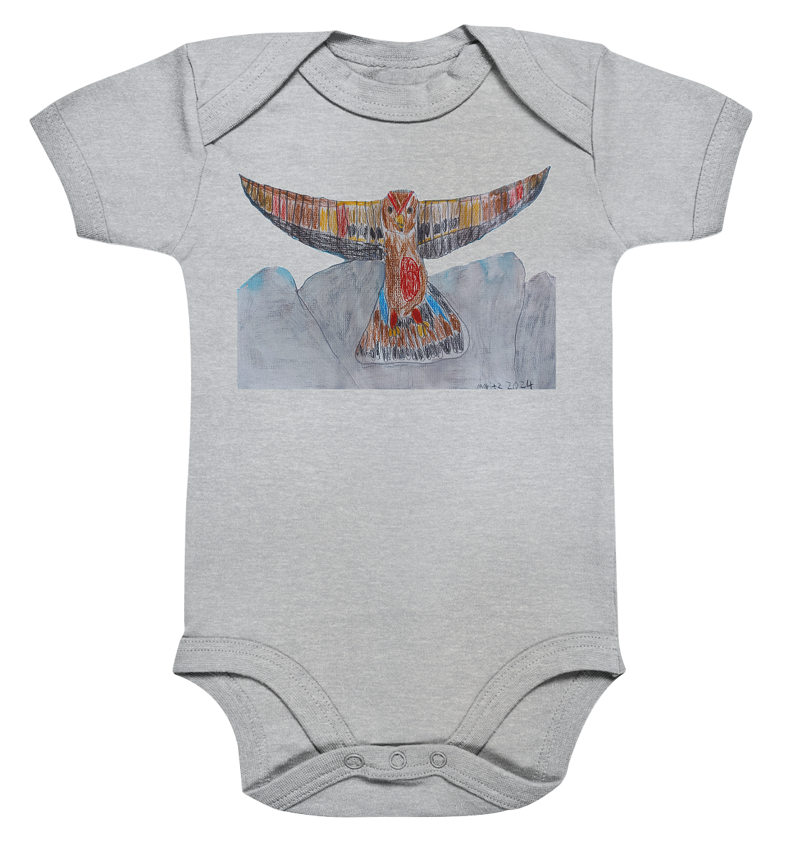 Moritz World: Flying Eagle - Organic Baby Bodysuit