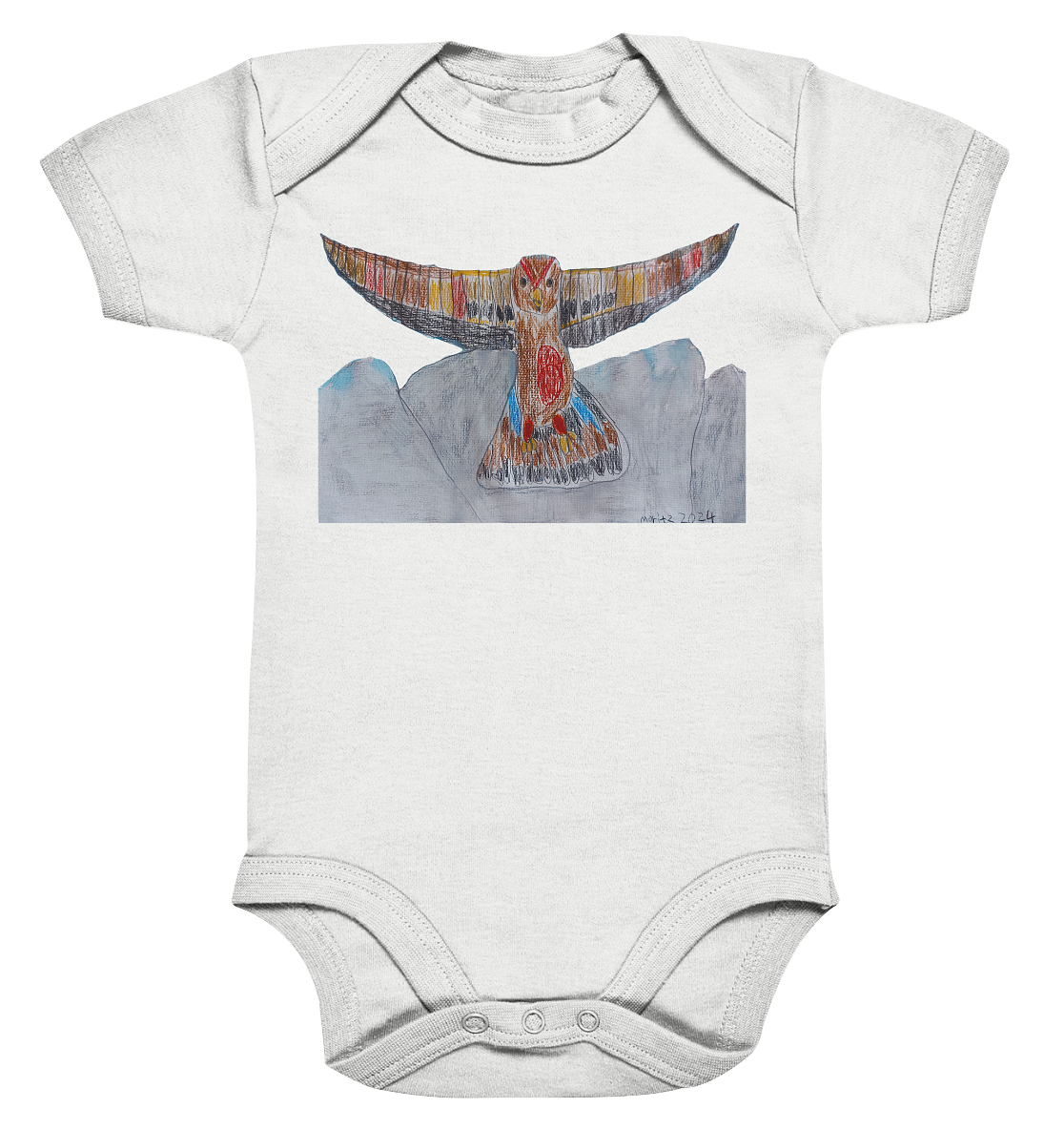 Moritz World: Flying Eagle - Organic Baby Bodysuit