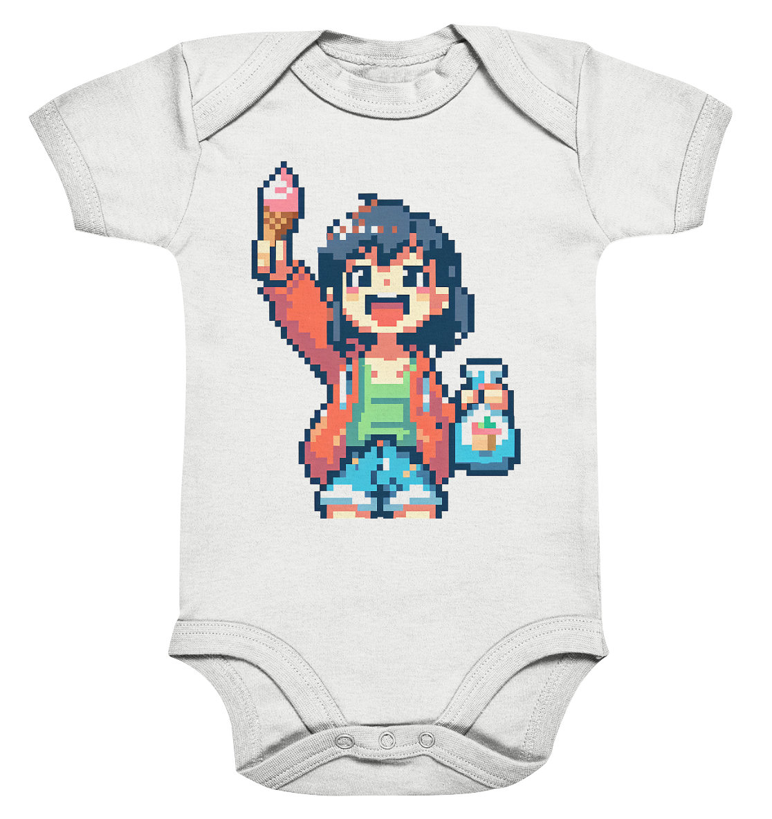 Moritz World: Happy Ice Girl - Organic Baby Bodysuit