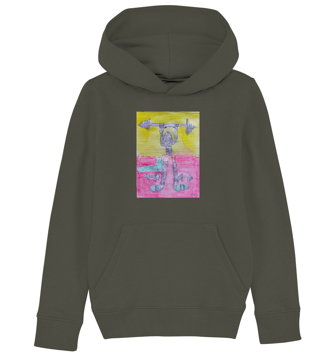 Moritz World: Gorilla Gym - Kinder Organic Hoodie Kapuzensweatshirt