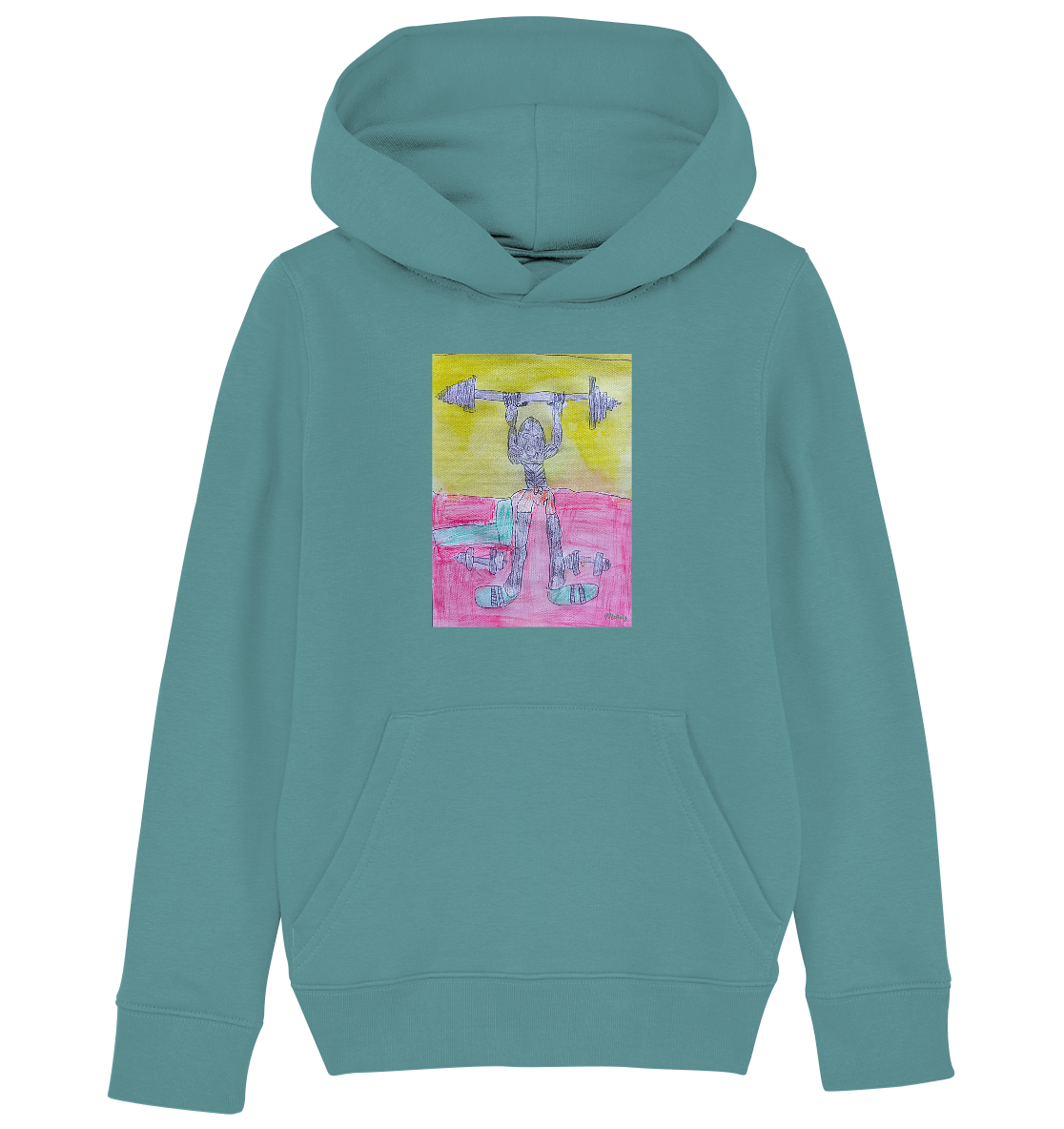 Moritz World: Gorilla Gym - Kinder Organic Hoodie Kapuzensweatshirt